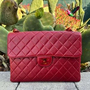 Chanel Burgundy Tortoise Shell Flapbag